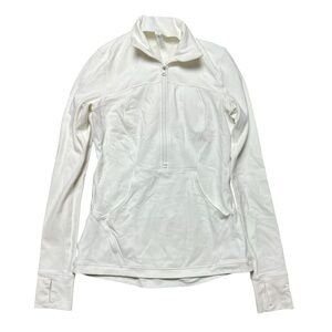 Lululemon White Half Zip Kangaroo Pocket Jacket Size 6